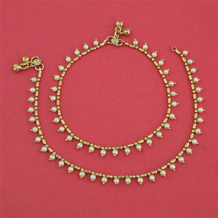 Antique Pearl Payal with Gold Plating