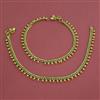 Antique Plain Gold Payal with Gold Plating