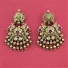 Antique Chand Earring with Matte Gold Plating