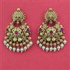 Antique Chand Earring with Matte Gold Plating