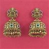 Antique Temple Earring with Matte Gold Plating