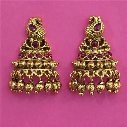 Antique Birds Earring with Matte Gold Plating