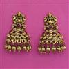 Antique Temple Earring with Matte Gold Plating