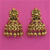 Antique Temple Earring with Matte Gold Plating