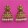 Antique Temple Earring with Matte Gold Plating