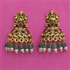 Antique Temple Earring with Matte Gold Plating