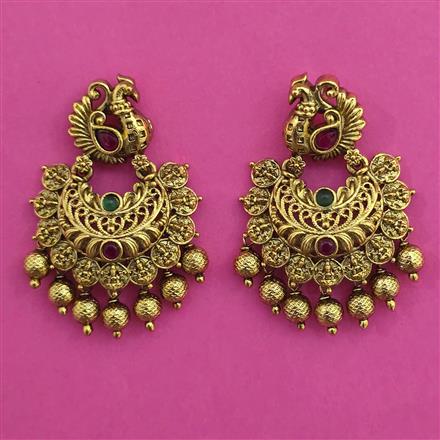 Antique Birds Earring with Matte Gold Plating