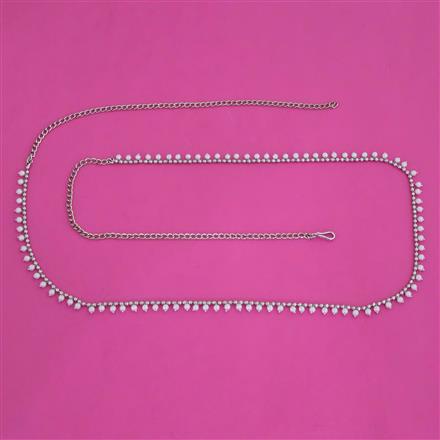 Antique Pearl Belt with Rhodium Plating