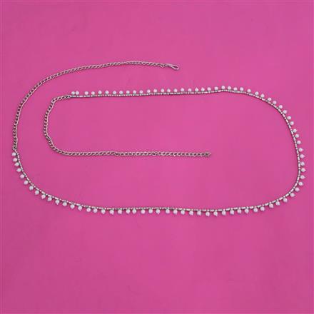 Antique Pearl Belt with Rhodium Plating