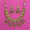 Antique Pearl Necklace with Matte Gold Plating