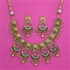 Antique Pearl Necklace with Matte Gold Plating