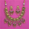 Antique Pearl Necklace with Matte Gold Plating