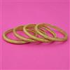 Antique Plain Gold Bangles with Matte Gold Plating