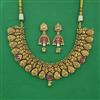 Antique Classic Necklace With Matte Gold Plating