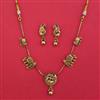Antique Animal Necklace with Matte Gold Plating