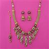 Antique Pearl Necklace with Matte Gold Plating