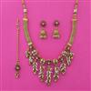 Antique Pearl Necklace with Matte Gold Plating