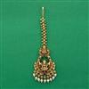Antique Temple Tikka with Matte Gold Plating