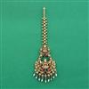 Antique Temple Tikka with Matte Gold Plating