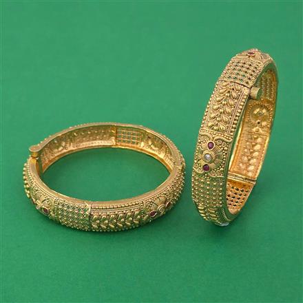 Antique 2 Pc Openable Bangles with Gold Plating