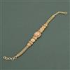 Antique Adjustable Bracelet with Matte Gold Plating