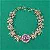 Antique Adjustable Bracelet with Matte Gold Plating