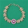 Antique Adjustable Bracelet with Matte Gold Plating