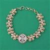 Antique Adjustable Bracelet with Matte Gold Plating