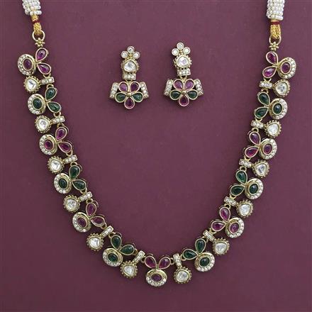 Antique Classic Necklace with Mehndi Plating