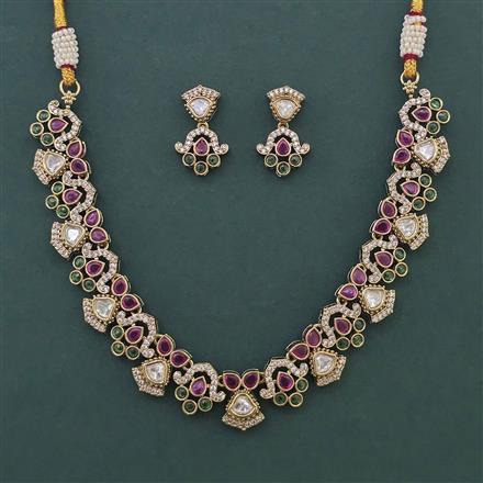 Antique Classic Necklace with Mehndi Plating