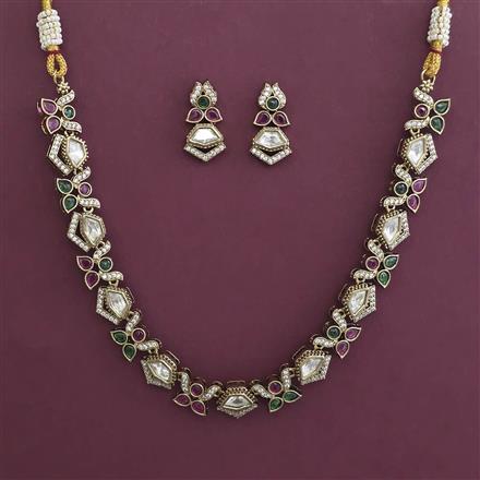 Antique Classic Necklace with Mehndi Plating