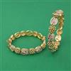 Antique 2 Pc Openable Bangles with Matte Gold Plating