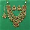 Antique Layered Necklace with Matte Gold Plating