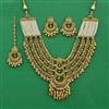 Antique Layered Necklace with Matte Gold Plating