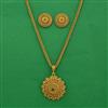Antique Classic Pendant Set with Matte Gold Plating