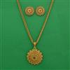 Antique Classic Pendant Set with Matte Gold Plating