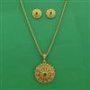 Antique Classic Pendant Set with Matte Gold Plating