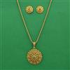 Antique Classic Pendant Set with Matte Gold Plating