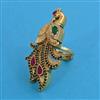 Antique Birds Ring with Rajwadi Matte Plating