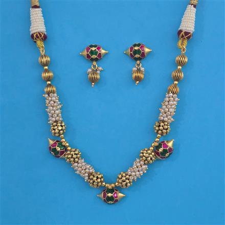Antique Pearl Mala with Gold Plating