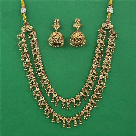 Antique Layered Necklace with Gold Plating