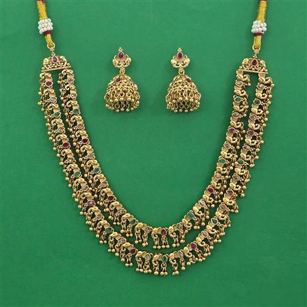 Antique Layered Necklace with Gold Plating