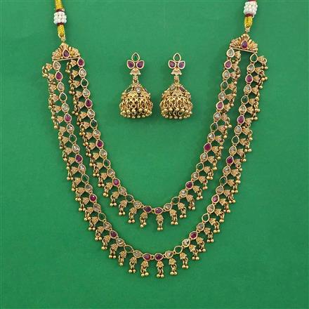 Antique Layered Necklace with Gold Plating