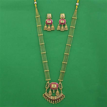 Antique Long Necklace with Rajwadi Matte Plating