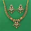 Antique Pearl Necklace with Matte Gold Plating