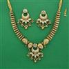 Antique Pearl Necklace with Matte Gold Plating