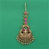 Antique Temple Tikka with Matte Gold Plating