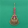 Antique Temple Tikka with Matte Gold Plating