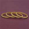 Antique Plain Gold Bangles with Matte Gold Plating