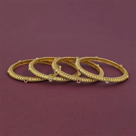 Antique Classic Bangles with Matte Gold Plating